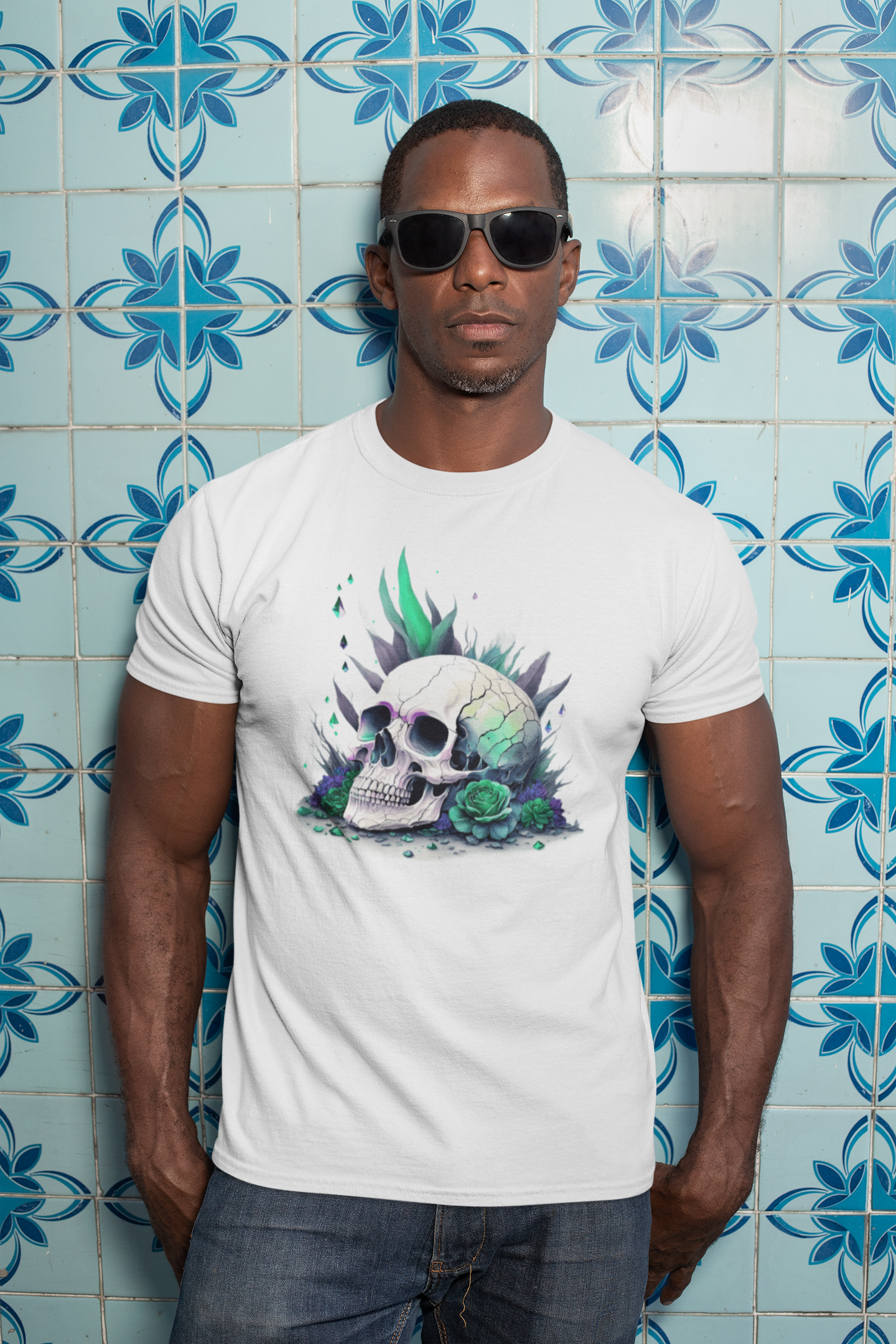 Neon Skull Graphic Tee