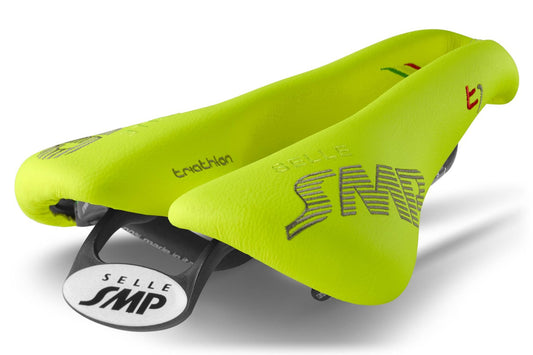 Selle SMP Triathlon T1 Saddle with Carbon Rails (Fluro Yellow)