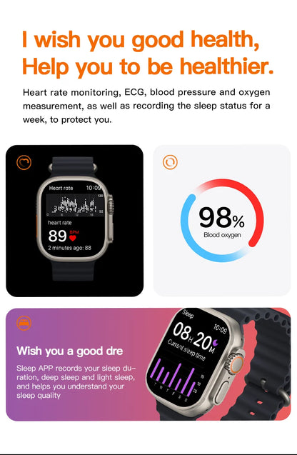 T1000 Ultra 7 Smartwatch with Multiple Bands