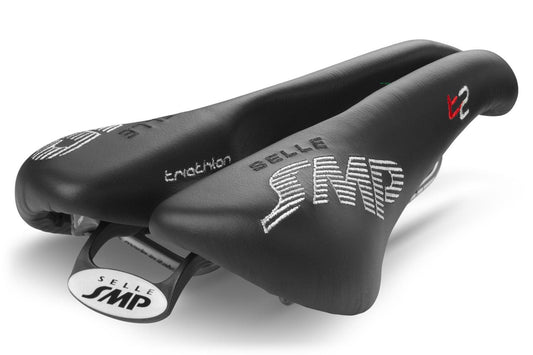 Selle SMP T2 Triathlon Saddle with Steel Rails (Black)