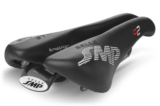 Selle SMP T2 Triathlon Saddle with Carbon Rails (Black)