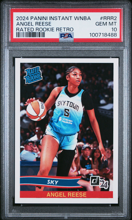 Graded 2024 Panini Instant WNBA Angel Reese #RRR2 Rated Rookie Retro Rookie RC Basketball Card PSA 10 Gem Mint