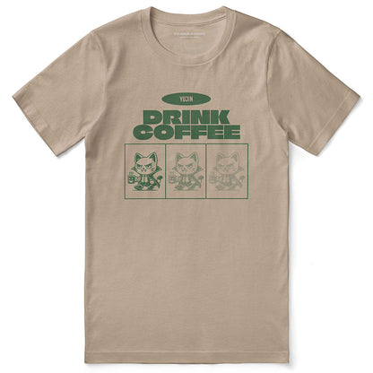 Drink Coffee Cat T-Shirt
