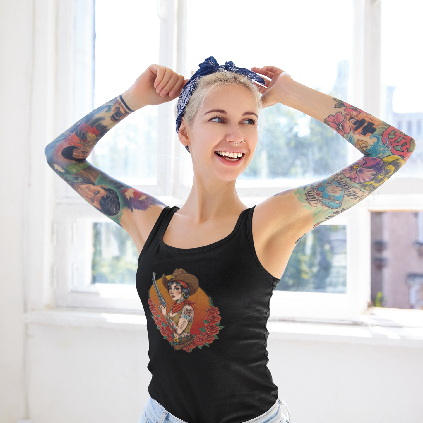 Vintage Tattooed Outlaw Ideal Racerback Tank