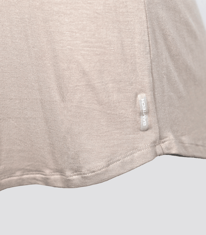 Bamboo Swift Curve-Hem T-Shirt - Heather Grey