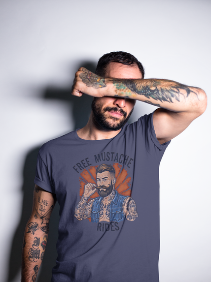 Free Mustache Rides Graphic Tee