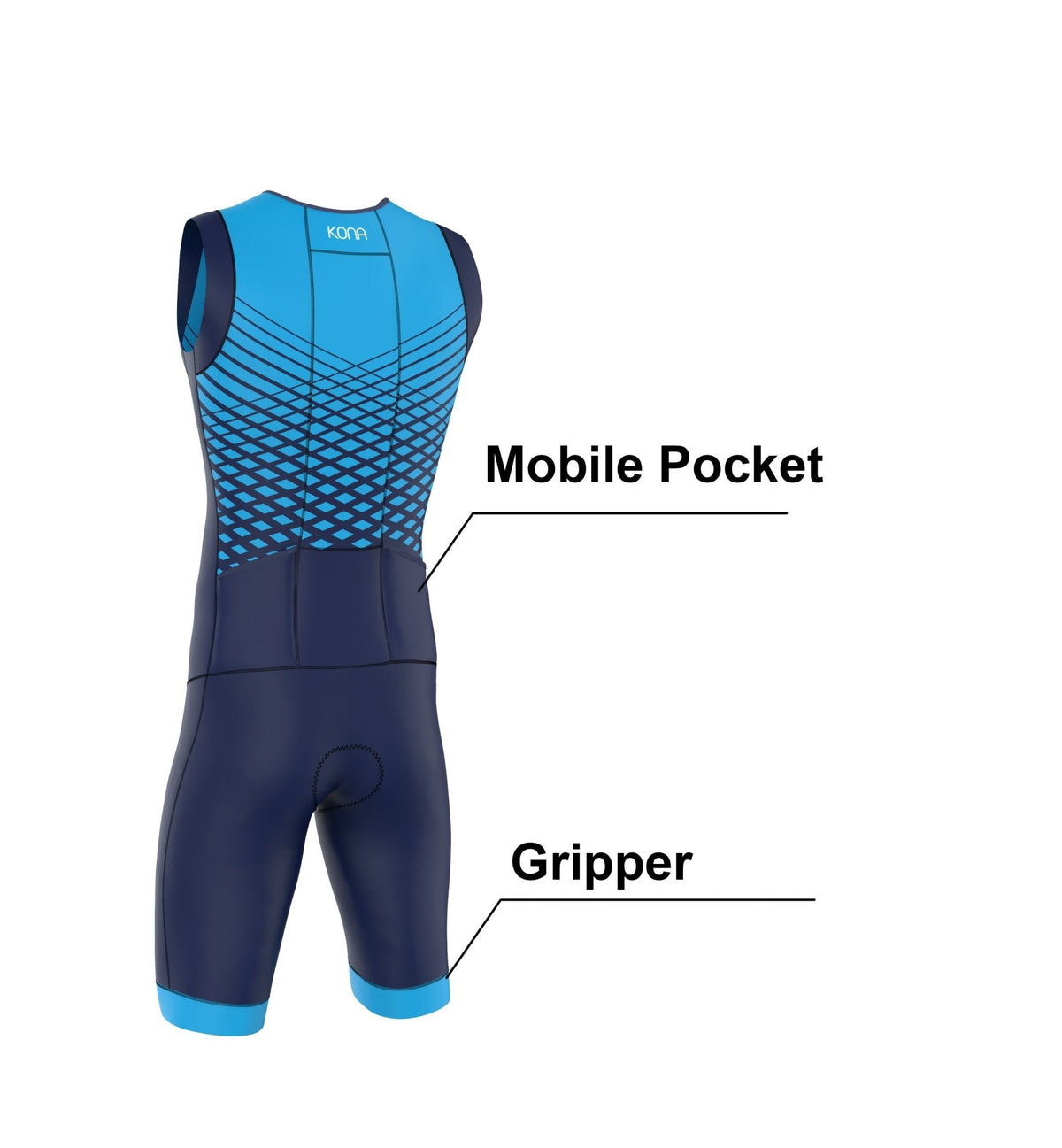 Men's Team Kona Triathlon Race Suit — Sleeveless Performance Tri Suit