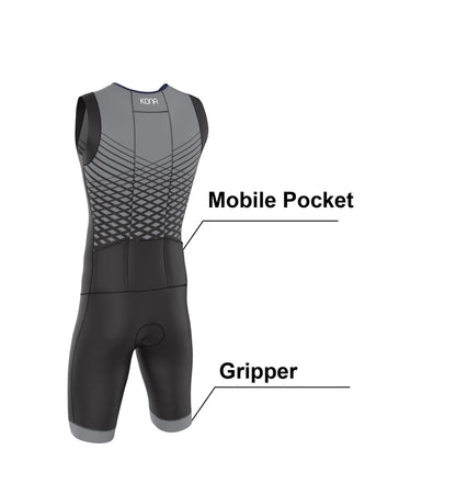 Men's Team Kona Triathlon Race Suit — Sleeveless Performance Tri Suit