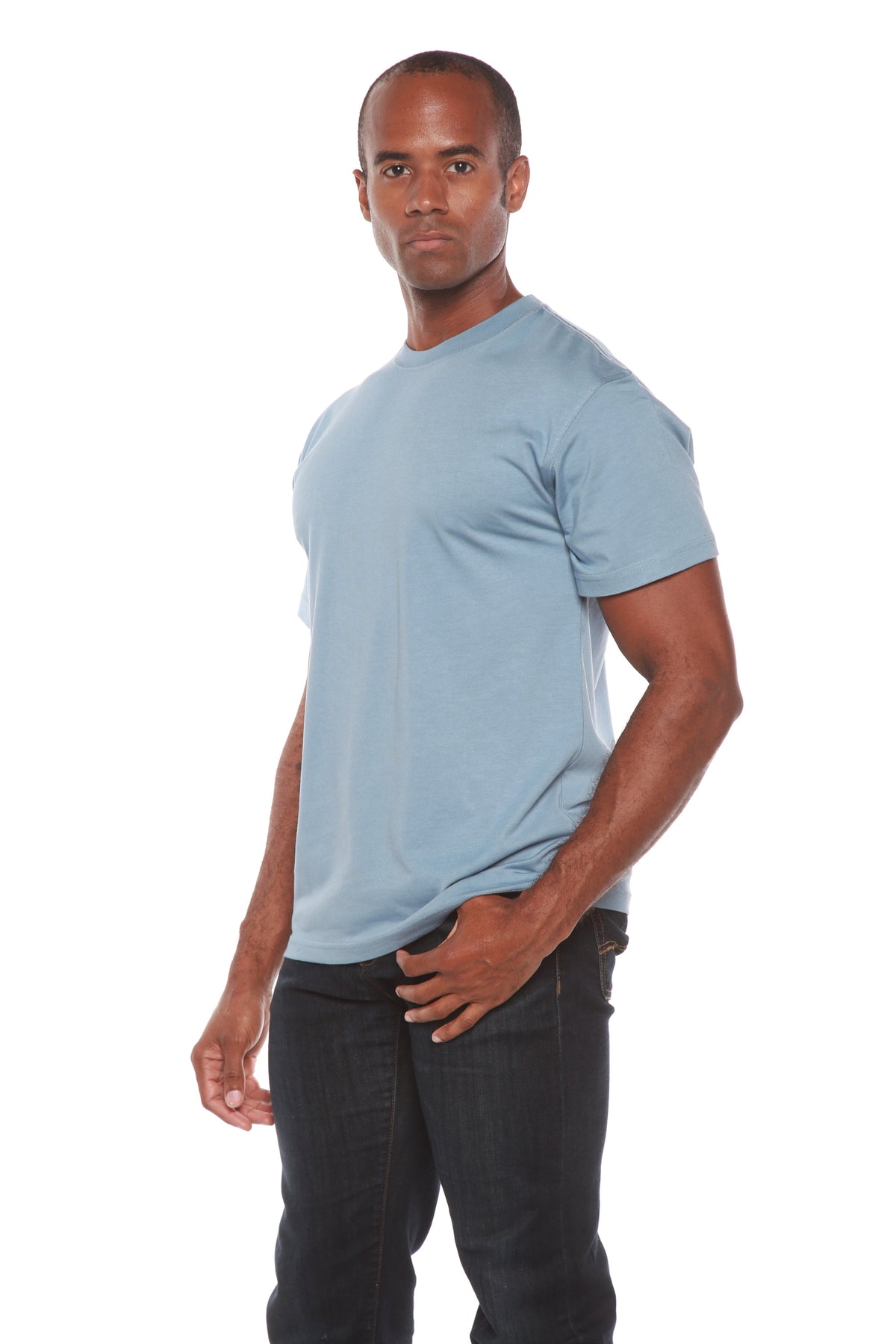Men's Bamboo Viscose/Organic Cotton Short Sleeve Contrast Stitch T-Shirt