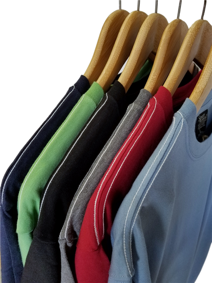 Men's Bamboo Viscose/Organic Cotton Short Sleeve Contrast Stitch T-Shirt