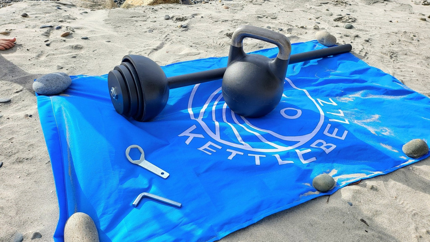 12–32 kg (26–71 lb) Adjustable Kettlebell/Mace System – Powder-Coated Cast-Iron – Black | SoCal Kettlebellz