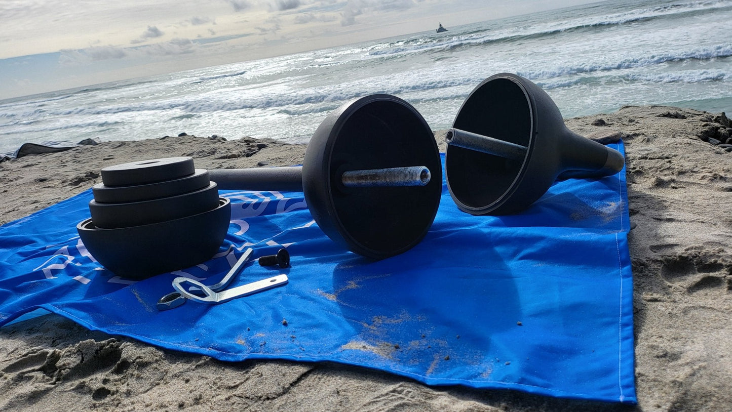 12–32 kg (26–71 lb) Adjustable Kettlebell/Mace System – Powder-Coated Cast-Iron – Black | SoCal Kettlebellz