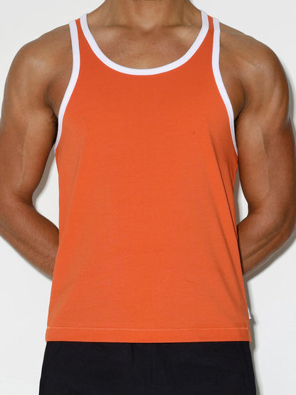 Throwback Tank Basketball Orange