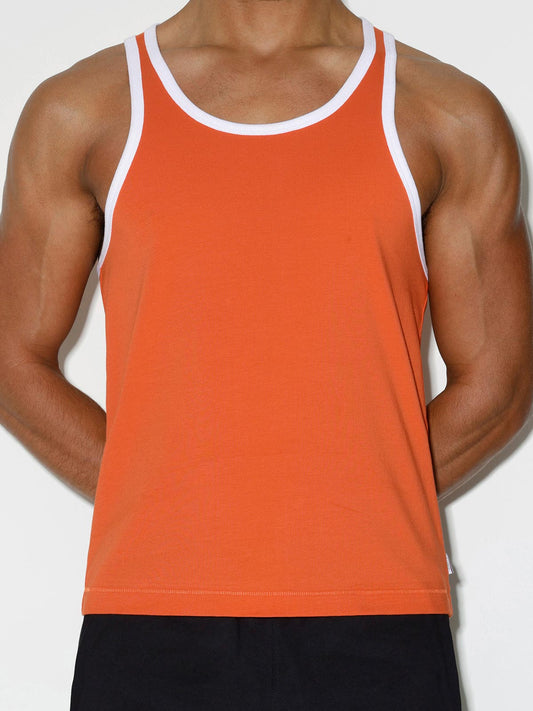 Throwback Tank Basketball Orange