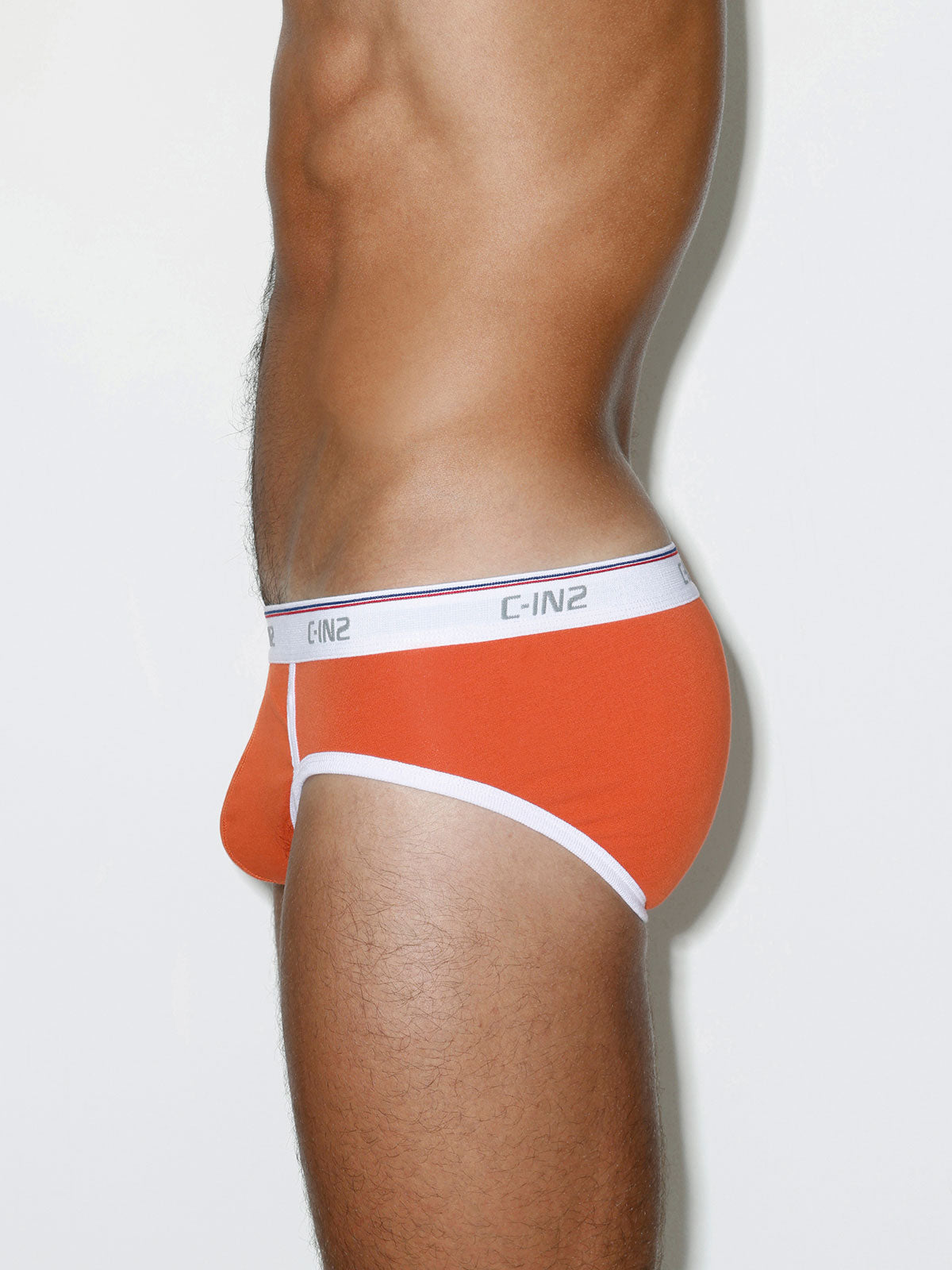 Throwback Fly Front Brief Basketball Orange