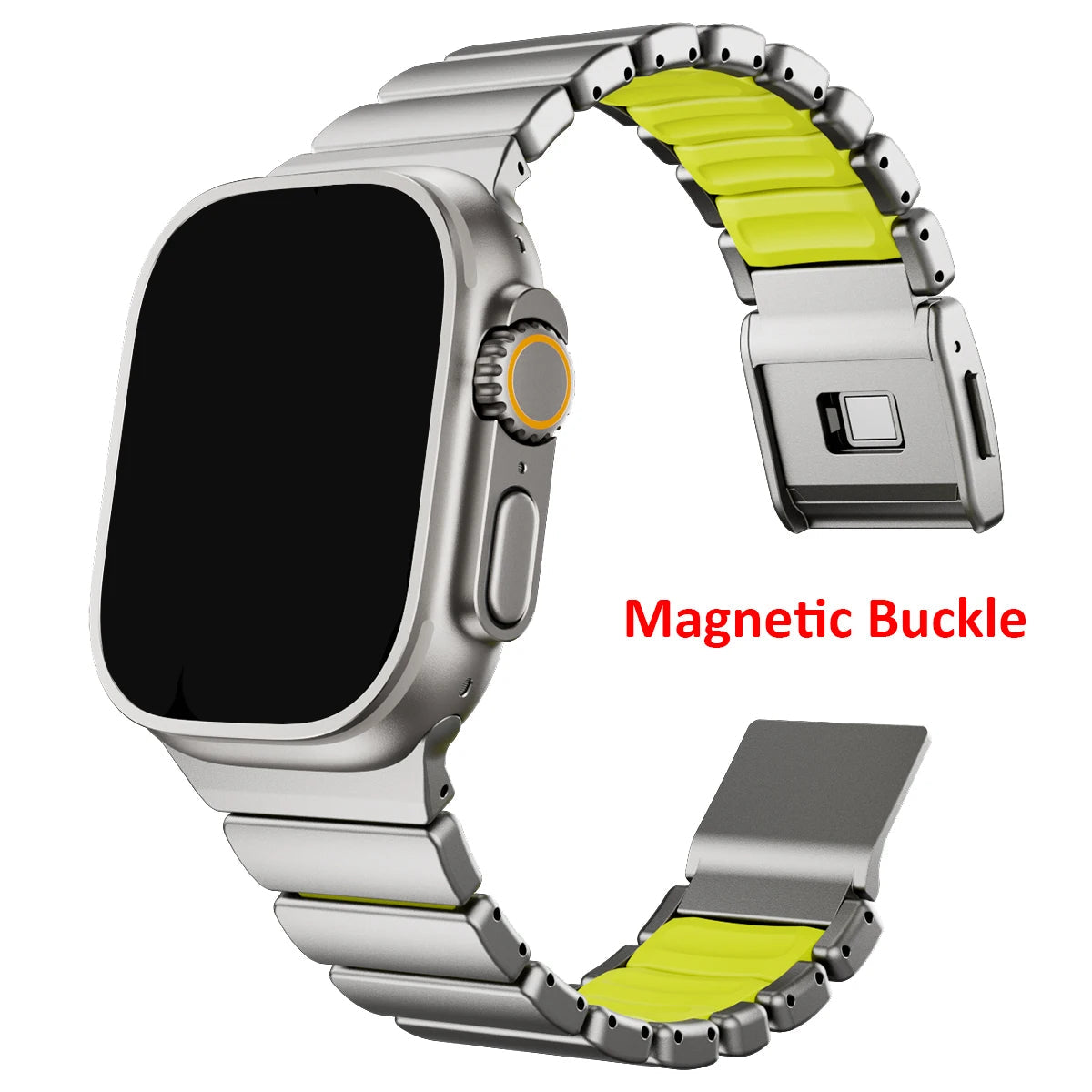 Premium Stainless Steel and Titanium Apple Watch Band | Soft Silicone Lining