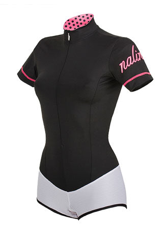 Nalini Tibi Lady Suit Jersey With Panties (Black with Dots) S, M, L