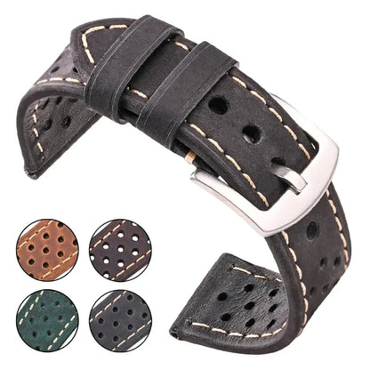 TicWatch Pro 5, Pro 3 & E3 Perforated Leather Rally Band
