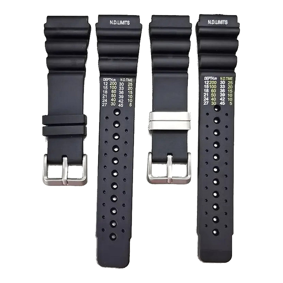 TicWatch Pro 5, Pro 3 & E3 Dive-Style Silicone Band, 3 Keeper Options