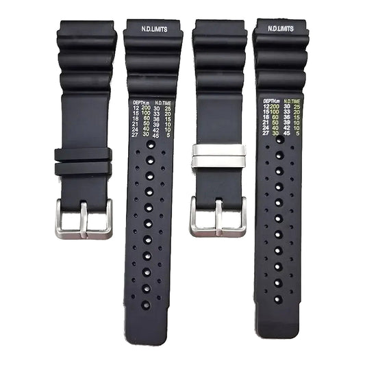 TicWatch Pro 5, Pro 3 & E3 Dive-Style Silicone Band, 3 Keeper Options