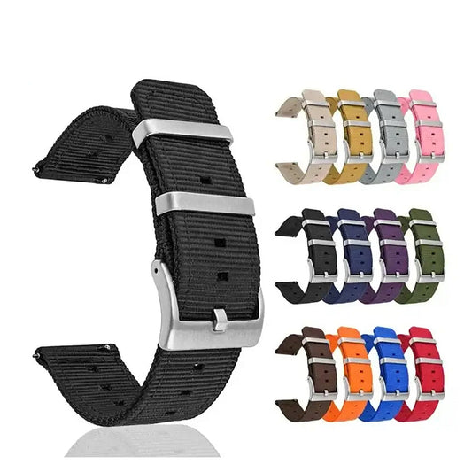 TicWatch Pro 5, Pro 3 & E3 Two-Piece Nylon Band, Twin Metal Keepers