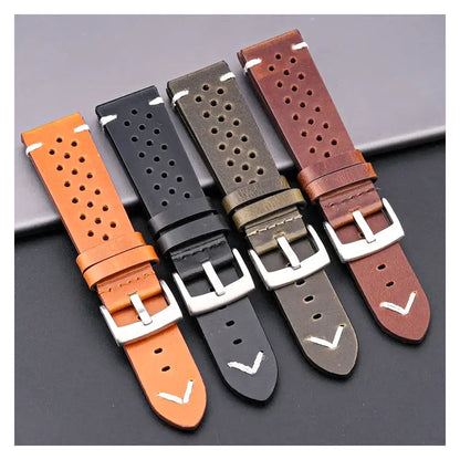 TicWatch Pro 5, Pro 3 & E3 Perforated Leather Band with V Stitch