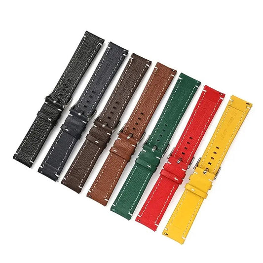TicWatch Pro 5, Pro 3 & E3 Pebbled Leather Band with Stitching