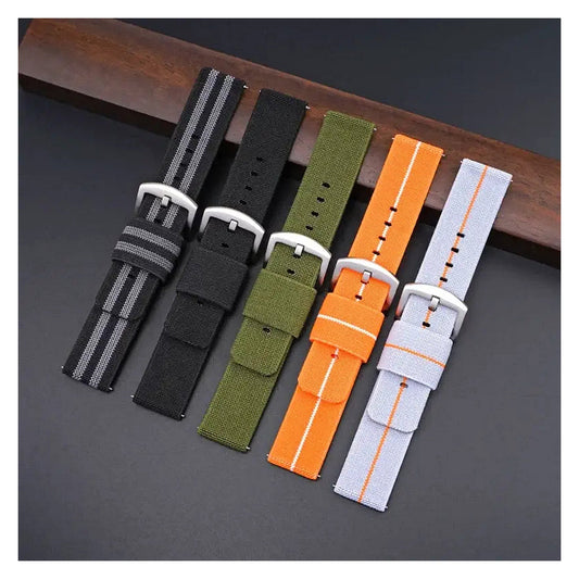 TicWatch Pro 5, Pro 3 & E3 Woven Nylon Band with Fabric Keepers