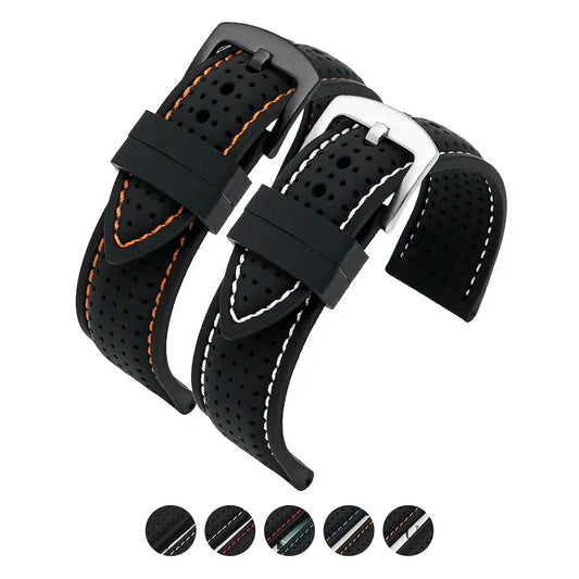 TicWatch Pro 5, Pro 3 & E3 Perforated Silicone Band with Stitching