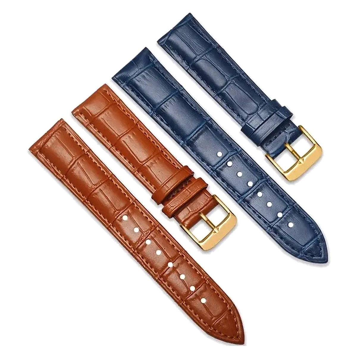 TicWatch Pro 5, Pro 3 & E3 Crocodile-Embossed Leather Buckle Band