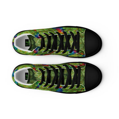 Tie-Dye Men’s high top canvas shoes