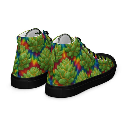 Tie-Dye Men’s high top canvas shoes