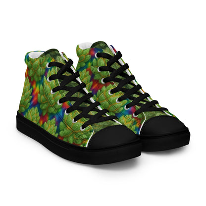 Tie-Dye Men’s high top canvas shoes