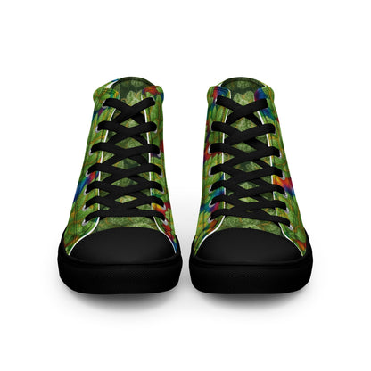 Tie-Dye Men’s high top canvas shoes
