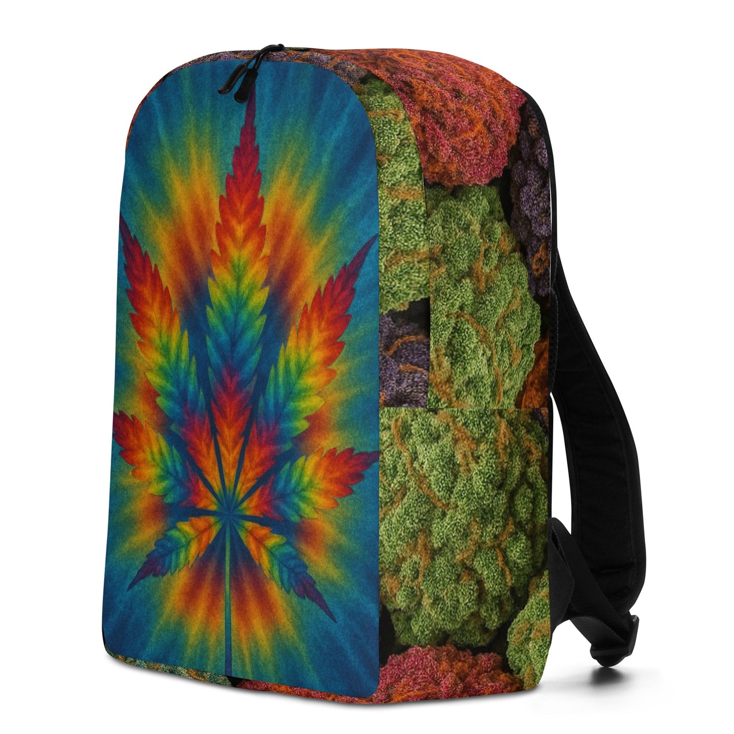 Tie-dye pot leaf Minimalist Backpack
