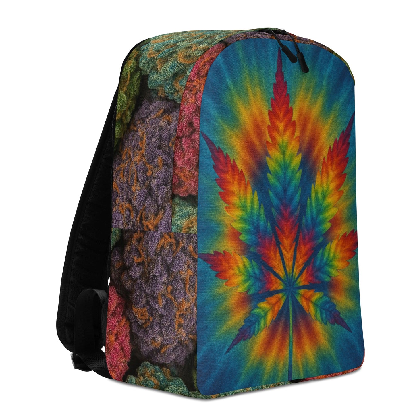 Tie-dye pot leaf Minimalist Backpack