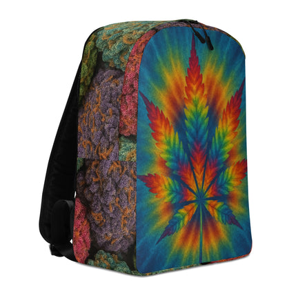 Tie-dye pot leaf Minimalist Backpack