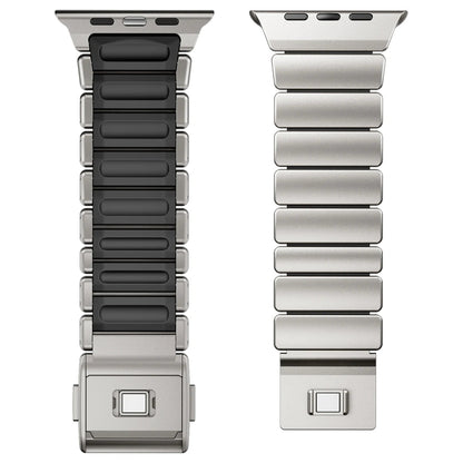 Premium Stainless Steel and Titanium Apple Watch Band | Soft Silicone Lining