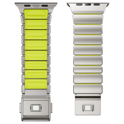 Premium Stainless Steel and Titanium Apple Watch Band | Soft Silicone Lining