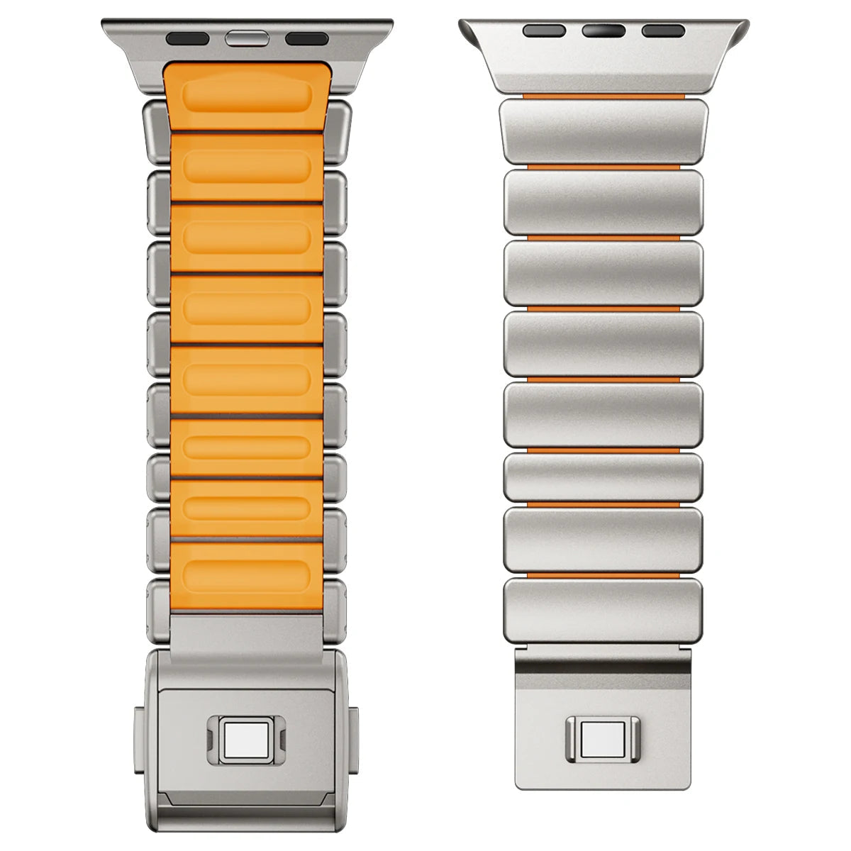 Premium Stainless Steel and Titanium Apple Watch Band | Soft Silicone Lining