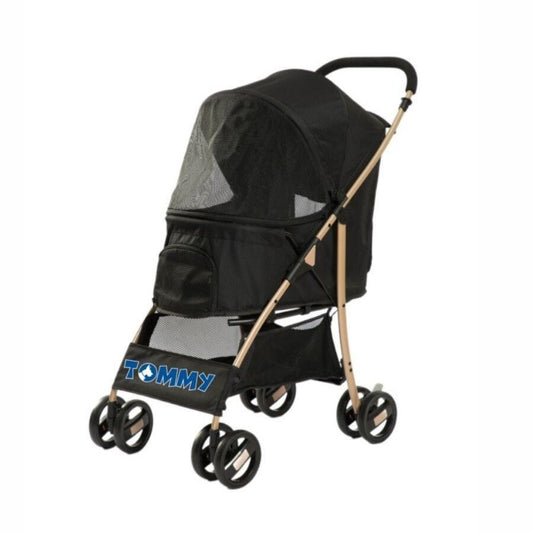 Tommy Pet Stroller for Dogs and Cats Black 15kg Capacity