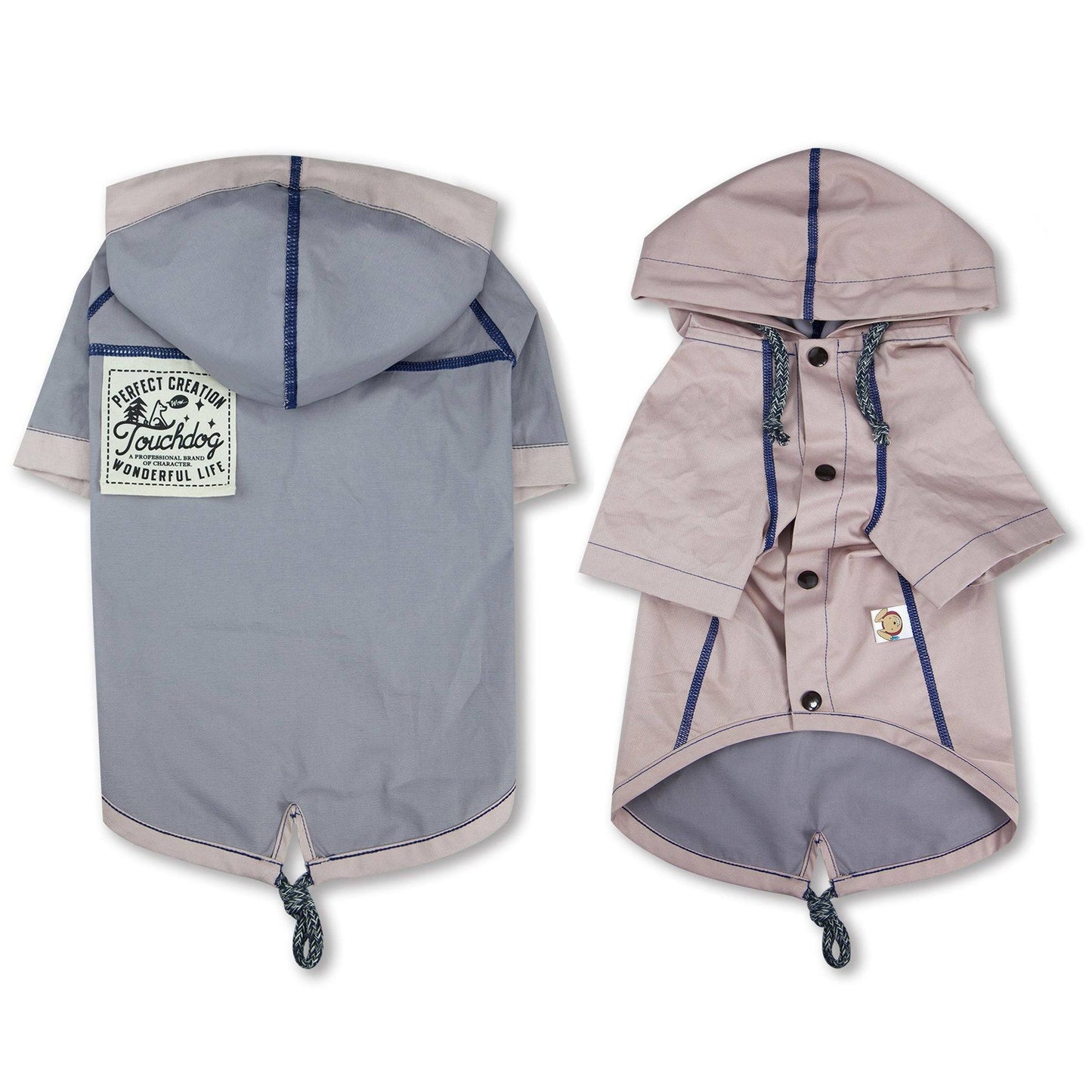 Touchdog 'Cloudburst' Reversible Fashion Waterproof Dog Raincoat