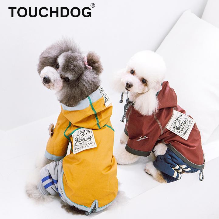 Touchdog 'Cloudburst' Reversible Fashion Waterproof Dog Raincoat