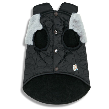Touchdog 'Furrost-Bite' Fur and Fleece Designer Fashion Dog Jacket