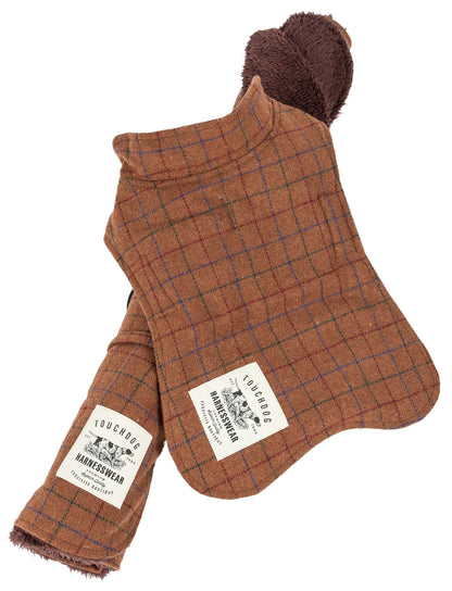 Touchdog ® 2-In-1 Windowpane Plaid Dog Jacket and Matching Reversible Dog Mat