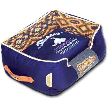 Touchdog ® '70's Vintage-Tribal' Rectangular-Boxed Designer Dog Bed