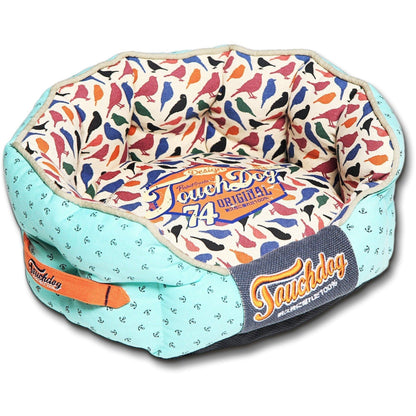 Touchdog ® 'Chirpin-Avery' Rounded Premium Designer Dog Bed
