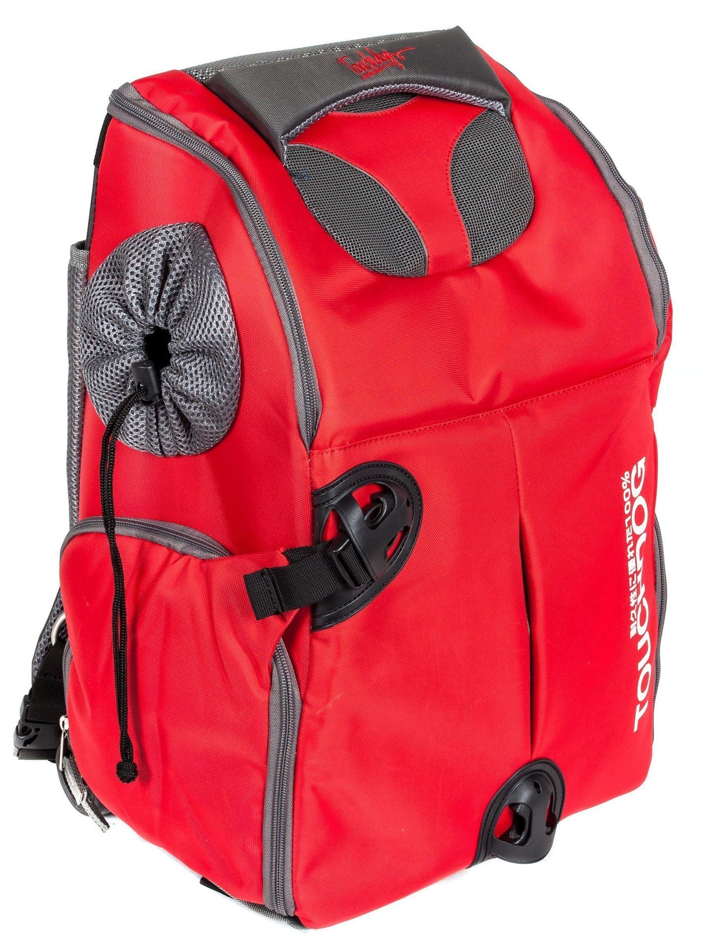 Touchdog ® 'Wuffle Duffle' 2-in-1 Wheeled Backpack Sporty Pet Carrier