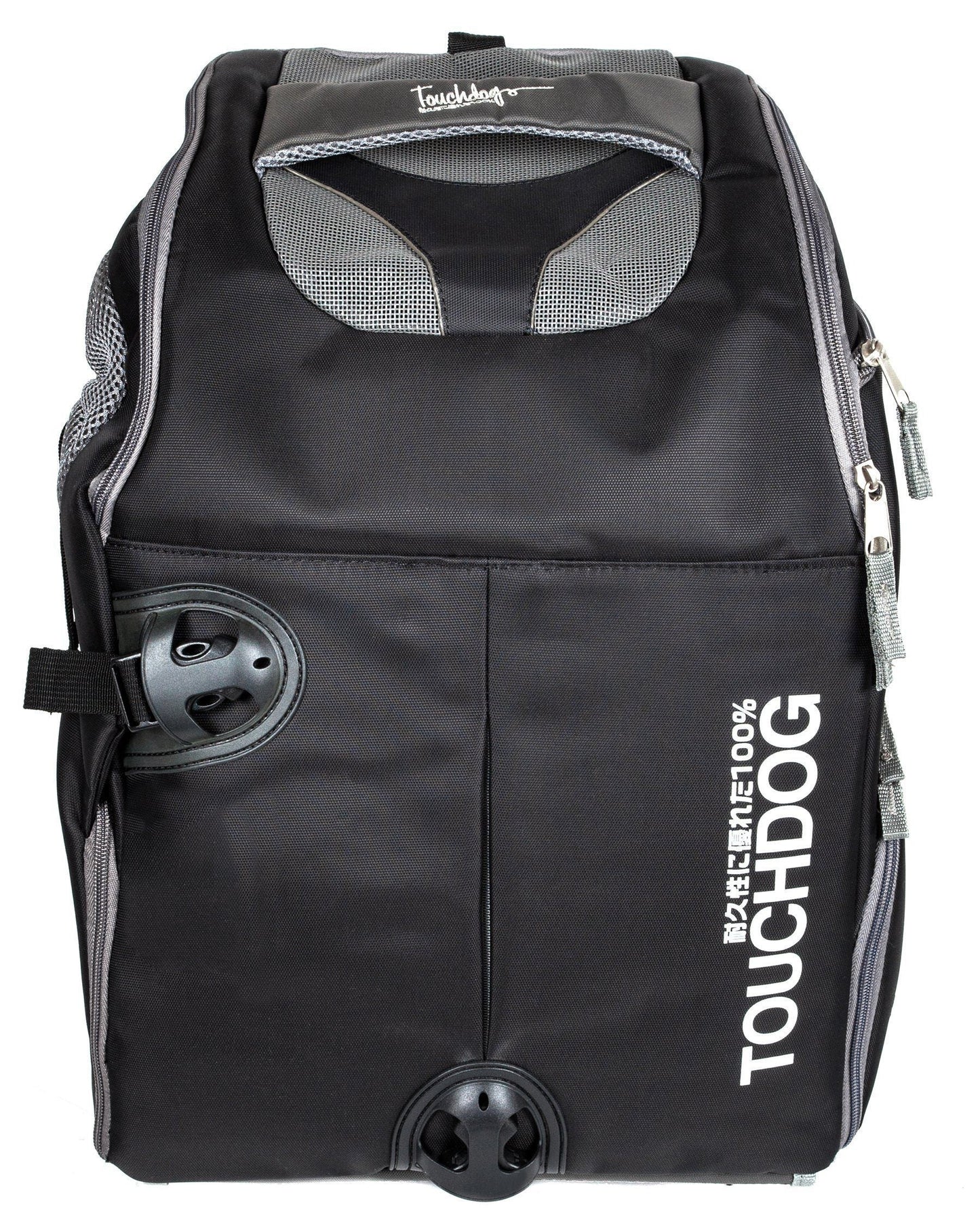 Touchdog ® 'Wuffle Duffle' 2-in-1 Wheeled Backpack Sporty Pet Carrier