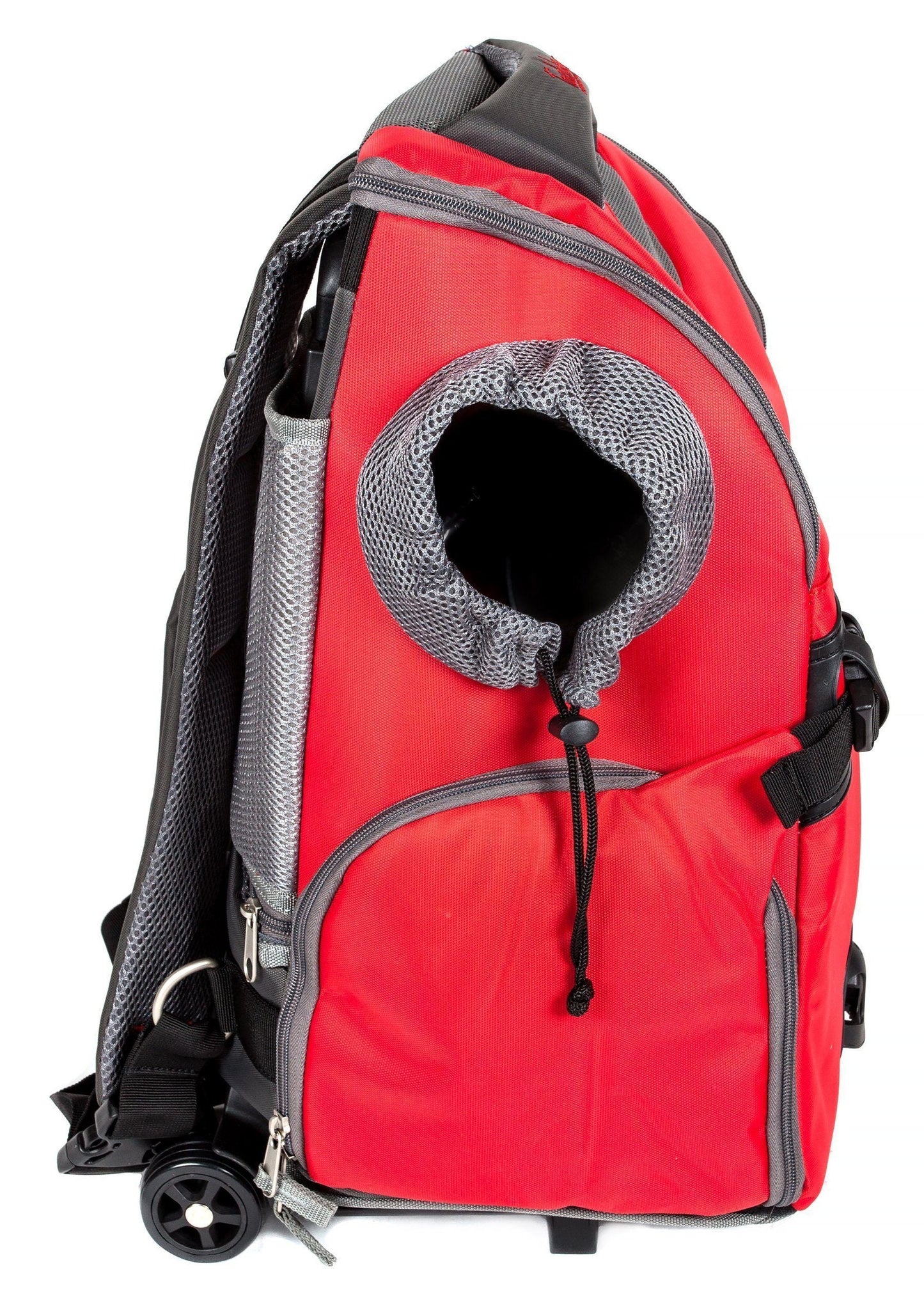 Touchdog ® 'Wuffle Duffle' 2-in-1 Wheeled Backpack Sporty Pet Carrier